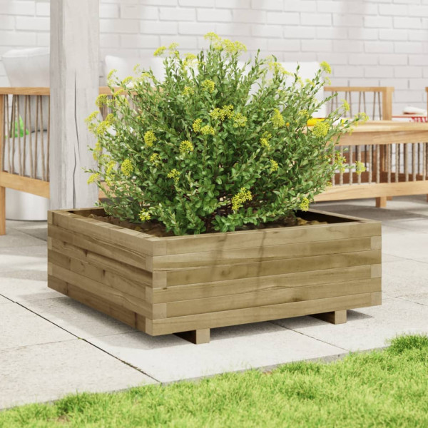 Jardinera de madera de pino impregnada 70x70x26.5 cm M 3
