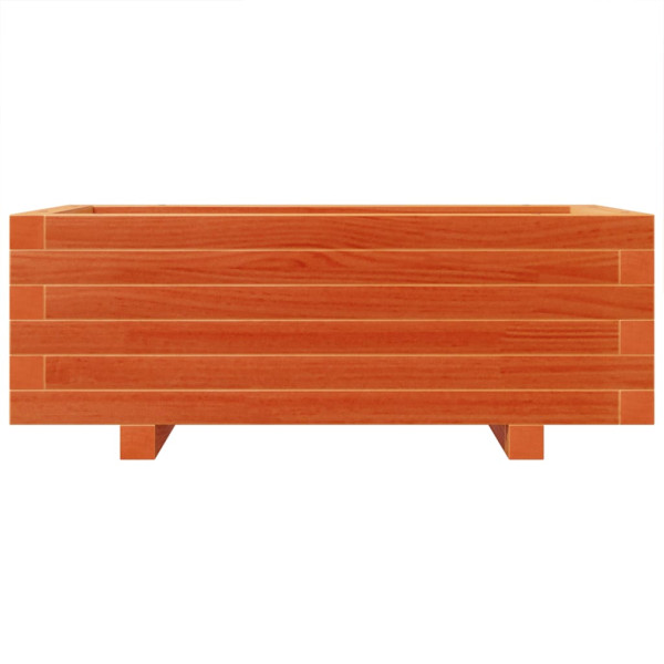 Vaso/floreira de jardim 70x40x26.5 cm pinho maciço castanho-mel M 5