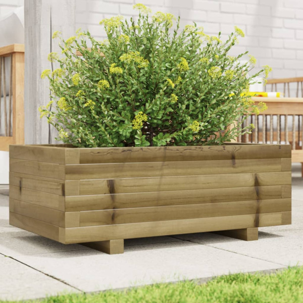 Jardinera de madera de pino impregnada 70x40x26.5 cm D