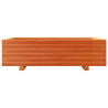 Jardinera de madera maciza de pino marrón cera 90x60x26.5 cm 5