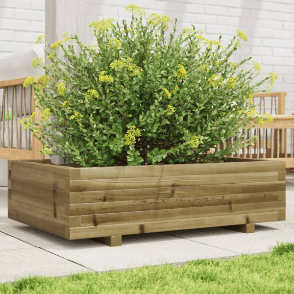 Jardinera de madera de pino impregnada 90x60x26.5 cm D