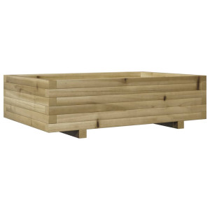 Jardinera de madera de pino impregnada 90x60x26.5 cm H