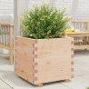Jardinera madera maciza de pino 50x50x49.5 cm 1