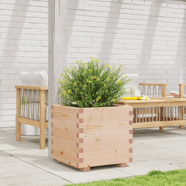 Jardinera madera maciza de pino 50x50x49.5 cm M 3