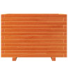Jardinera madera maciza de pino marrón cera 70x40x49.5 cm 5