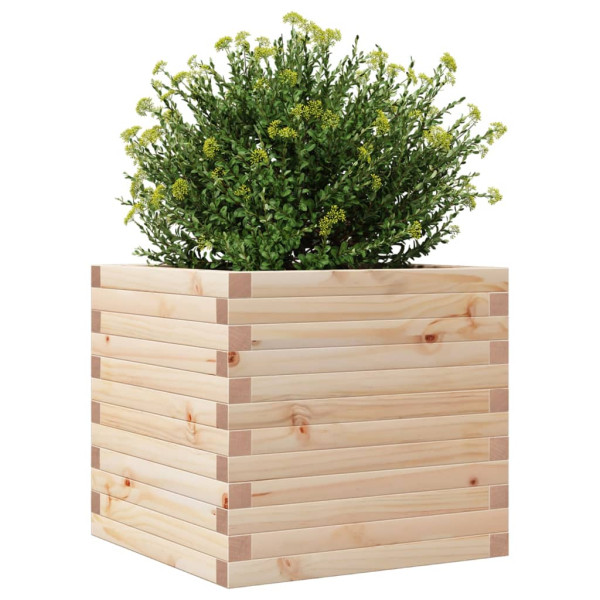 Jardinera de madera maciza de pino 50x50x46 cm M 4