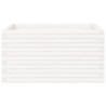 Jardinera de madera maciza de pino blanca 90x90x46 cm 5