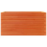 Jardinera de madera maciza pino marrón cera 90x40x46 cm 5
