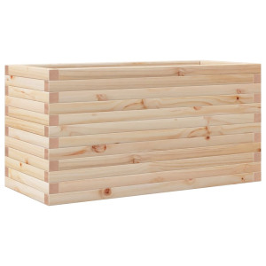 Jardinera de madera maciza de pino 90x40x46 cm H
