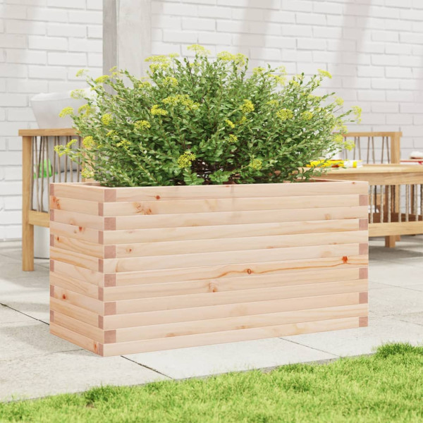 Jardinera de madera maciza de pino 90x40x46 cm M 3