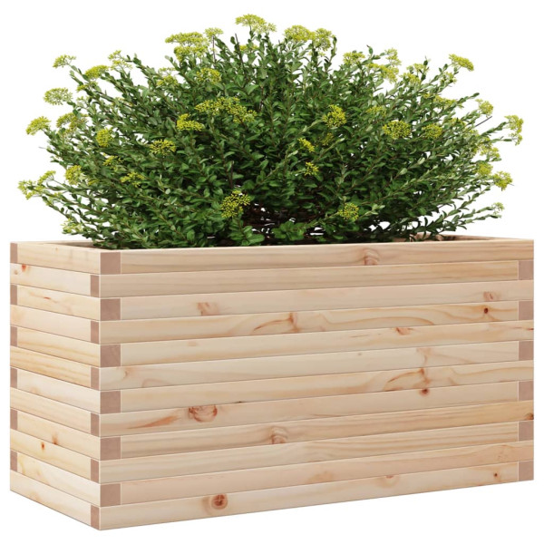 Jardinera de madera maciza de pino 90x40x46 cm M 4