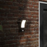 Lámparas de pared LED exterior con sensor 2 uds aluminio negro 1