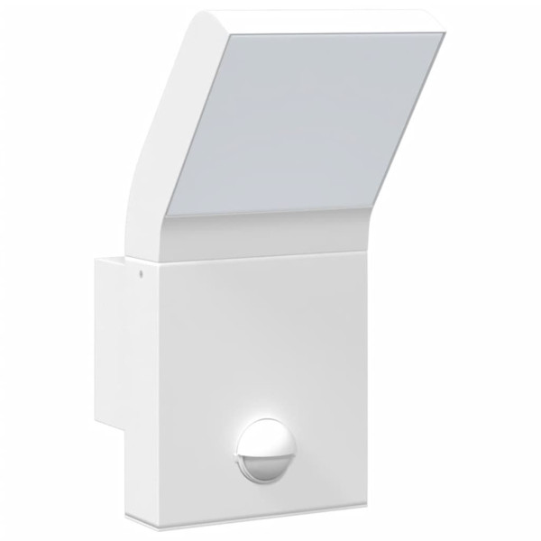 Lámparas de pared LED exterior con sensor 2 uds aluminio blanco M 4