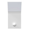 Candeeiros parede LED exterior c/ sensor 2 pcs alumínio branco 5