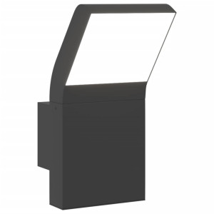 Lámpara de pared LED de exterior aluminio fundido negro H