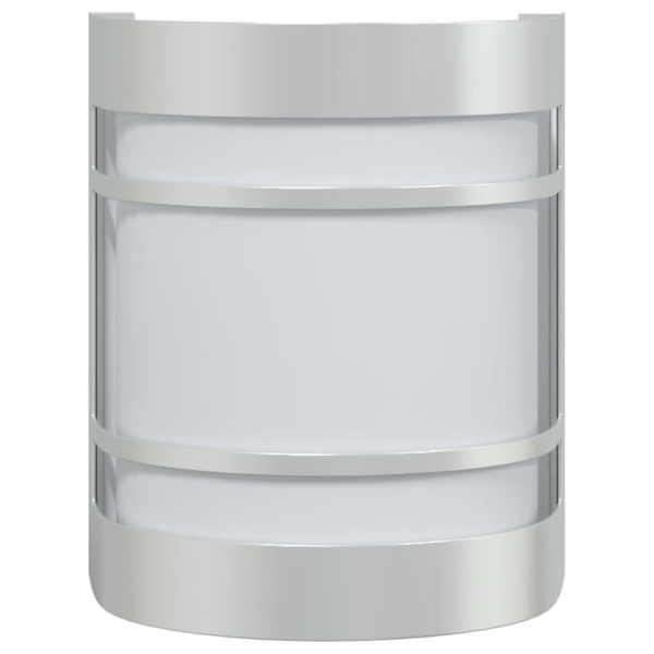 Apliques de exterior 2 unidades acero inoxidable plateado M 4