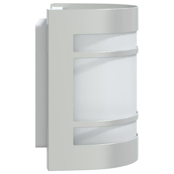 Apliques de exterior 2 unidades acero inoxidable plateado M 5