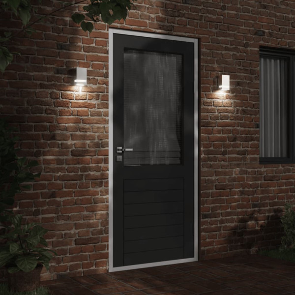 Candeeiro de parede para exterior aço inoxidável prateado M 3