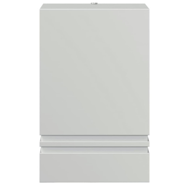 Candeeiro de parede para exterior aço inoxidável prateado M 4