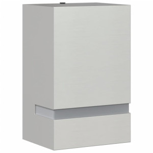 Candeeiro de parede para exterior aço inoxidável prateado H