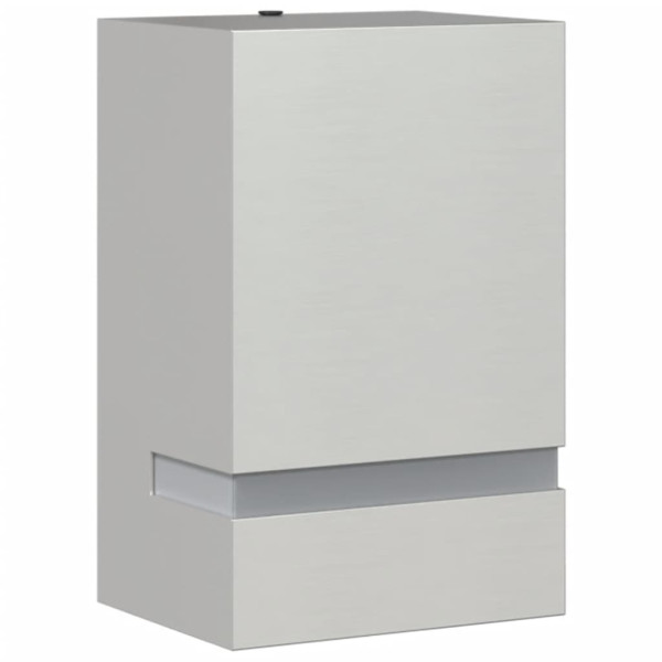 Aplique de exterior de acero inoxidable plateado M 2