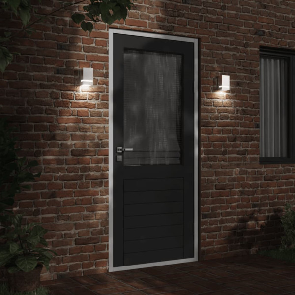 Candeeiro de parede para exterior aço inoxidável prateado M 3