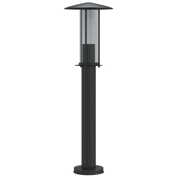 Lámpara de suelo de exterior acero inoxidable negro 60 cm M 2
