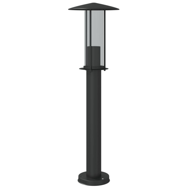 Candeeiro de chão para exterior 60 cm aço inoxidável preto M 4