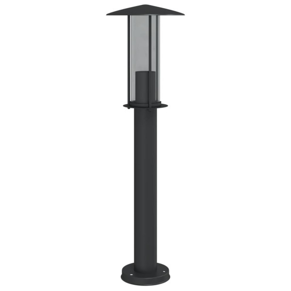 Lámpara de suelo de exterior acero inoxidable negro 60 cm M 5
