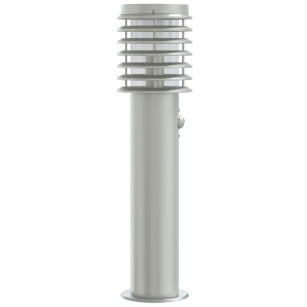 Lámparas de suelo de exterior con sensor 3 uds acero inox 60 cm M 5