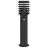 Lámparas de suelo exterior con sensor 3 uds acero negro 60 cm 4