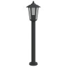 Lámpara de suelo de exterior acero inoxidable negro 80 cm 4