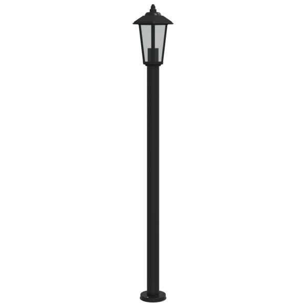 Farola de exterior de acero inoxidable negro 120 cm M 2
