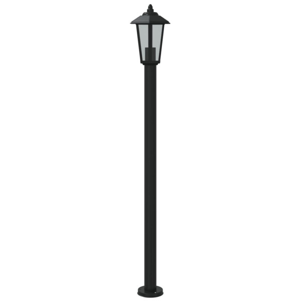 Farola de exterior de acero inoxidable negro 120 cm M 4