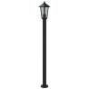 Farola de exterior de acero inoxidable negro 120 cm 4