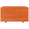 Jardinera madera maciza de pino marrón cera 90x60x49.5 cm 5
