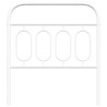 Cabeceira de cama 80 cm metal branco 4