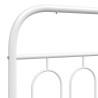 Cabeceira de cama 193 cm metal branco 5