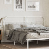 Cabeceira de cama 160 cm metal branco 1
