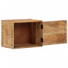 Mesita de noche de pared madera maciza de acacia 40x30x25 cm 2
