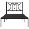 Estructura de cama con cabecero metal negro 90x190 cm 4