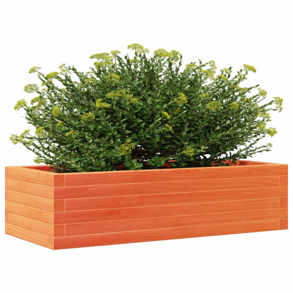 Vaso/floreira de jardim 90x40x23 cm pinho maciço castanho-mel M 4