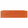 Jardinera de madera maciza pino marrón cera 90x40x23 cm 5