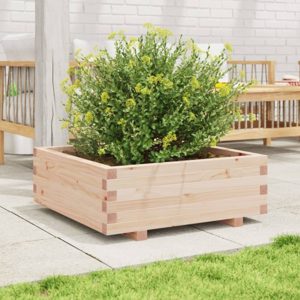 Jardinera de madera maciza de pino 70x70x26.5 cm M 3