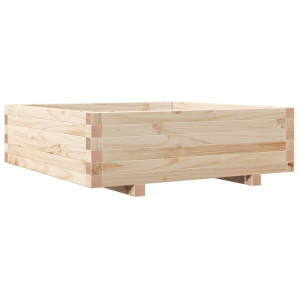 Jardinera de madera maciza de pino 80x80x26.5 cm H
