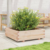 Jardinera de madera maciza de pino 80x80x26.5 cm 3