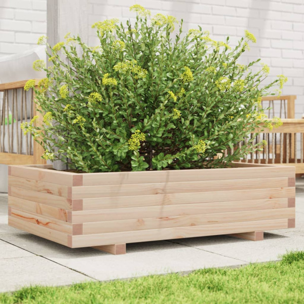 Jardinera de madera maciza de pino 90x60x26.5 cm D