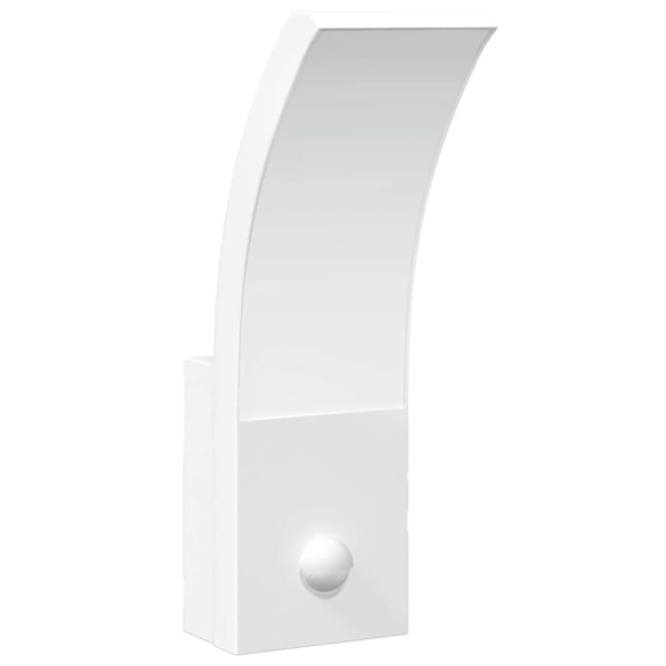 Lámparas de pared LED exterior con sensor 2 uds aluminio blanco M 4