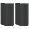 Lámparas de pared de exterior 2 uds aluminio fundido negro 2
