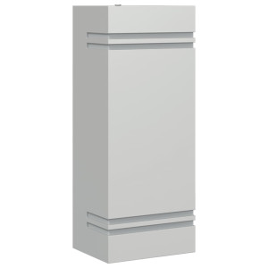 Aplique de exterior de acero inoxidable plateado H